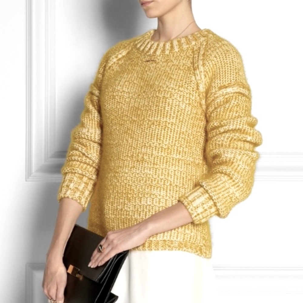 CHLOÉ ✨ Italian knit wool cashmere subtle striped designer luxury
